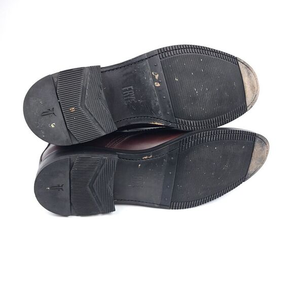 FRYE Tyler Cordovan Cherry Red Leather Hand Crafted Lace Up Ankle Boots Men's 11 - Picture 8 of 9